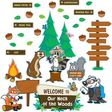 Ranger Rick, Summer Camp Themes, Camping Classroom, Camping Theme Classroom, Job Chart, Welcome Students, Class Theme, Blank Sign, Bulletin Board Sets