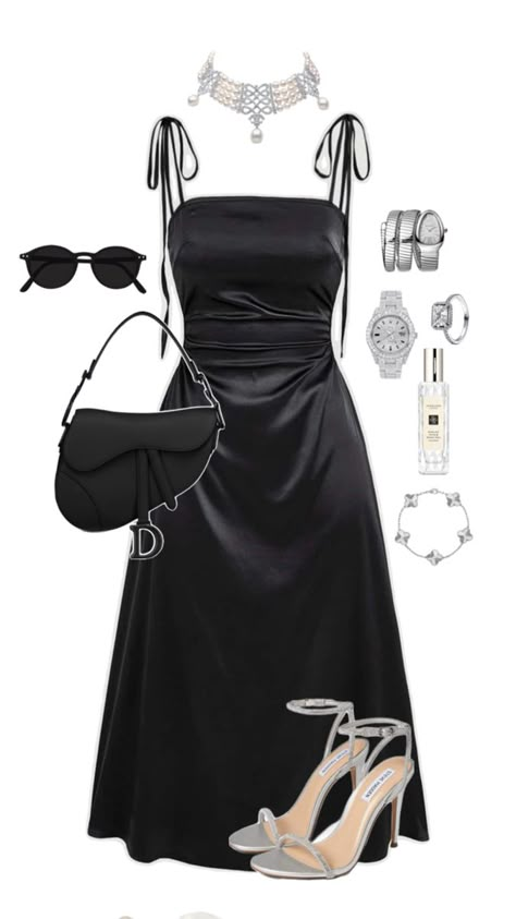 Rich Girl Vibes, Fancy Dinner Outfit, Dinner Outfit, Fancy Dinner, Rich Girl, Black Dress, Black