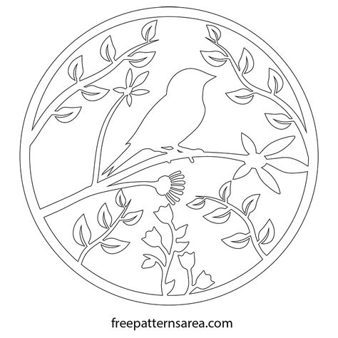 Paper Cut Art Templates, Bird Template, Tree Printable, Paper Carving, Scroll Saw Patterns Free, Paper Cutout Art, Stencils Printables, Scroll Saw Patterns, Art Template