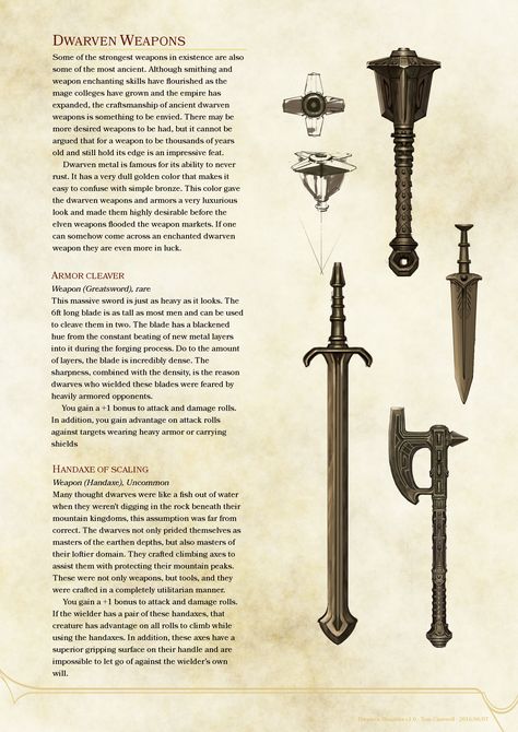 Dwarven Magic Weapons 5e Items, D D 5e Homebrew, Dnd Magic Items, Dnd Magic, Dnd Classes, Dnd Homebrew, Dnd 5e Homebrew, Dnd Items, D D Items