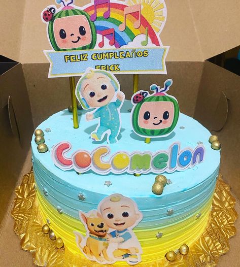 Cocomelon Cake Non Fondant, Cocomelon Cake For Boys, Cocomelon 2nd Birthday Cake, Cocomelon Cake Ideas For Boy, Cocomelon Party Cake, Cocomelon Cake Ideas For Girl, Cocomelon Sheet Cake, Simple Cocomelon Cake, Coco Melon Theme Cake