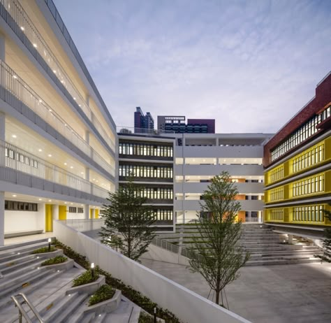 Gallery of Longyuan School / ZHUBO-AAO + H DESIGN - 11 Dream School Building, Luxury School Building, Dream School Aesthetic, School Campus Design, Luxurious School, Futuristic School, Luxury School, School Floor Plan, School Floor