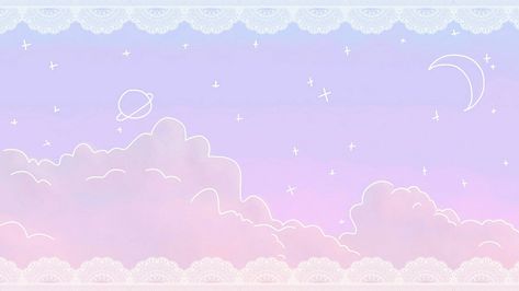 Kawaii Background Landscape, Streaming Layout, Kawaii Cloud, Background For Powerpoint Presentation, Background Cute, Scene Background, Kawaii Background, Cute Laptop Wallpaper, Header Design