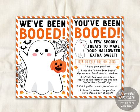 You Have Been Booed, Halloween Neighborhood, Gifts For Neighbors, Gifts For Co Workers, Been Booed, You've Been Booed, Boo Boo Bags, Fun Halloween Games, Halloween Office