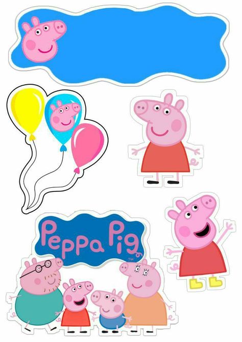 Pepper Pig Cake Topper Printables, Peppa Pig Birthday Cake Topper Printable, Pepa Pig Cake Topper Printable, Peppa Pig Stickers Printable, Peppa Pig Topper Printable, Pepa Pig Topper, Peppa Pig Cake Topper Printable, Pepper Pig Birthday Cake, Peppa Cake Topper