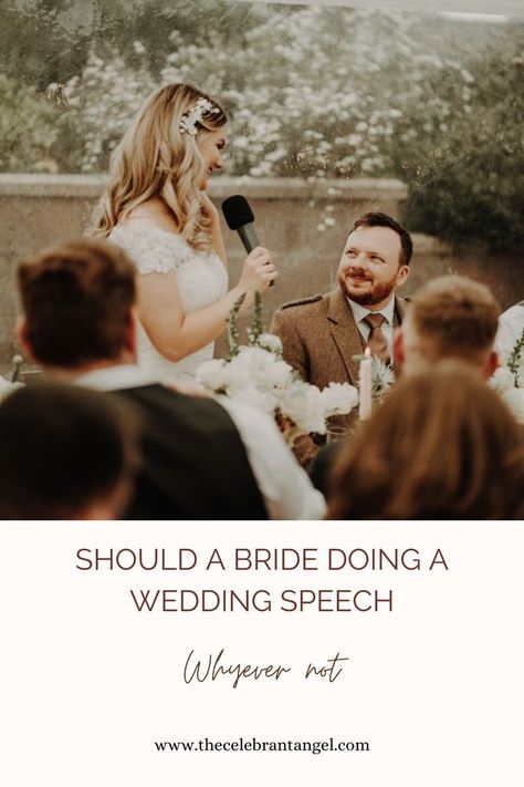 Brides wedding speeches are becoming more popule, and why not. Brides who are confident enough often do a wedding speech at their own wedding ceremony. Bride Speech At Wedding, Wedding Speech Order, Wedding Ceremony Rituals, Bride Wedding Speech, Bride Speech, Groom's Speech, Wedding Speeches, Best Bride, Wedding Speech