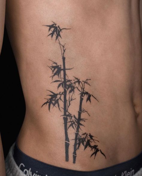 Bamboo Tattoo Men, Asian Patchwork Tattoo, China Tattoo Ideas, Tree Tattoos Men, Japanese Bamboo Tattoo, Vine Tattoo Men, Asian Tattoos Men, Chinese Traditional Tattoo, Small Japanese Tattoo