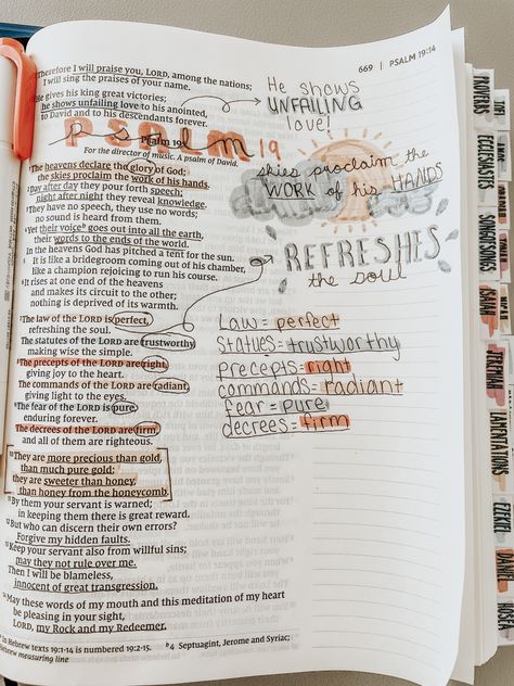 Psalm 19 Bible Journaling, Elijah Bible Study, Psalm Notes, Psalms Journaling Ideas, Psalm 121 Bible Journaling, Psalms Notes, Psalm 23 Bible Journaling, Psalm Bible Study, Psalms Journaling