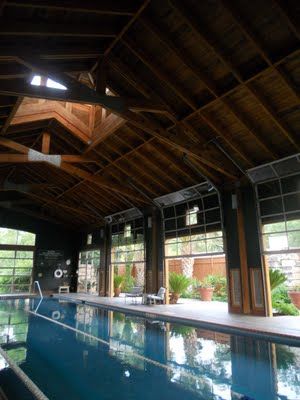 I want one of these!  Pool Barn Barn Pool, Indoor Pool House, Indoor Swimming Pool Design, Indoor Pool Design, Indoor Pools, Luxury Swimming Pools, Indoor Swimming Pool, Indoor Outdoor Pool, Outdoor Pools