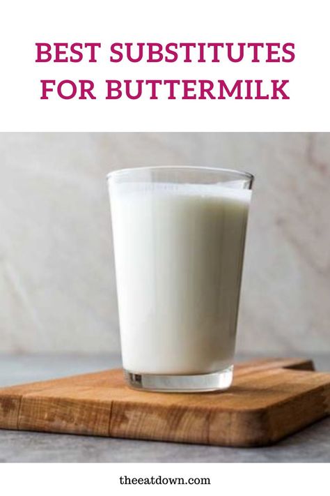 Check out the best buttermilk substitutes you can use for your next recipe. These buttermilk alternatives can be used in baking and helps helps baked recipes stay light and fluffy, which is a crucial feature of breads, muffins, and cakes. These substitutes for buttermilk can also be used to form the base of sour cream and makes an excellent substitute for whipping cream in recipes like fried chicken. Recipes Using Whipping Cream, Substitute For Buttermilk, Buttermilk Alternative, Buttermilk Replacement, Evaporated Milk Recipes, Baking Substitutions, Buttermilk Syrup, Buttermilk Substitute, Buttermilk Bread