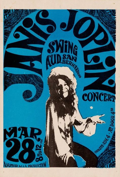 Janis Joplin Style, Arte Jazz, Rock Poster Art, Vintage Concert Posters, Music Concert Posters, Vintage Music Posters, Round Robin, Concert Poster, Rock Posters