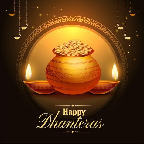 Free vector happy dhanteras festival pos... | Free Vector #Freepik #freevector #dhanteras #happy-dhanteras #shubh-dhanteras #dhanteras-background Happy Dhanteras Wishes, Greeting Card Maker, Diwali Greeting Cards, Happy Dhanteras, Diwali Greetings, Diwali Wishes, Online University, Goddess Lakshmi, Dental Services