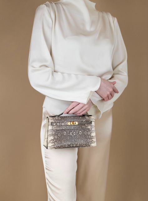 Hermès - Kelly Pochette Ombré Lizard with GHW Kelly Pochette, Personal Shopper, Moon, How To Wear