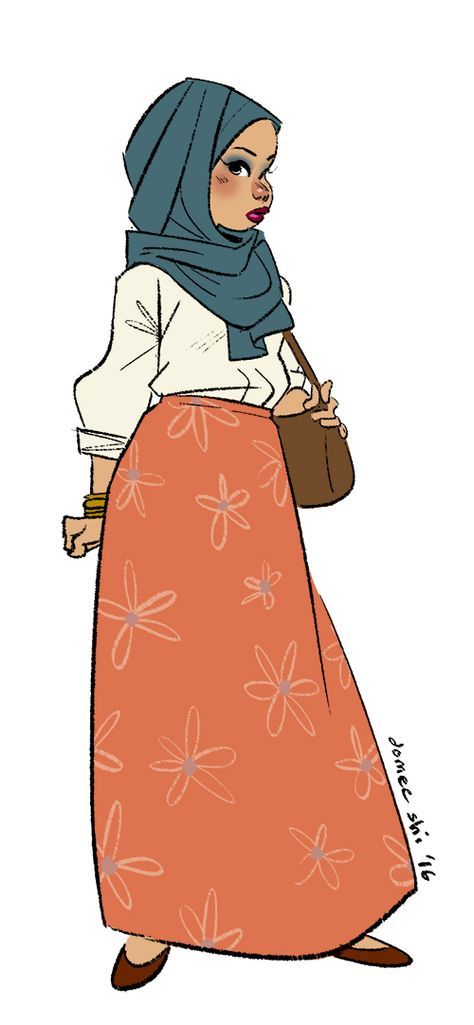 Moroccan Character Design, Character Design Hijab, Pakistani Character Design, Hijabi Character Design, South Asian Character Design, Circle Character Design, Hijab Character Design, How To Draw A Hijab, Muslim Character Design