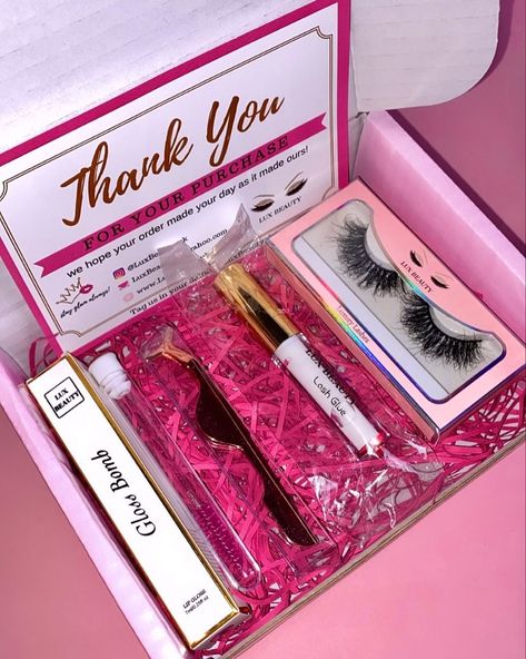 Business Packages Aesthetic, Lash Package Ideas, Lash Bundles Ideas, Lash Business Packaging Ideas, Packaging Boxes Design, Lash Box Packaging Ideas, Strip Lash Business, Lashes Packaging Ideas, Lash Packaging Ideas