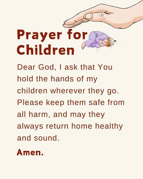 Prayer For Sick Child, Prayer For Children, Prayer For My Family, Prayer For My Children, Prayers Of Encouragement, Learning To Pray, Everyday Prayers, Spiritual Prayers, Prayers For Children