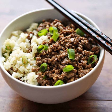 Korean Ground Beef Recipes Korean, Korean Ground Beef, Menu Sarapan Sehat, Ground Beef Recipe, Healthy Ground Beef, Ground Beef Recipes Healthy, Breakfast Low Carb, Low Carb Meal Prep, Low Carb Meal