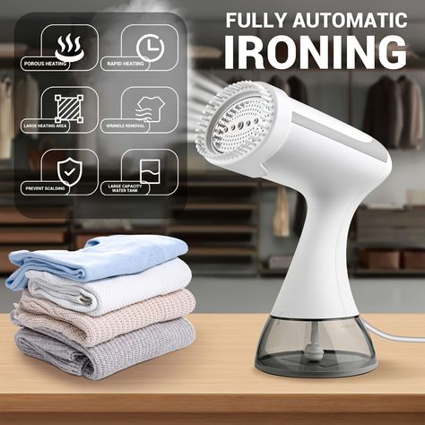 1pc, Handheld Steamer For Clothes, 1500W Strong Power Garment Steamer With 10.14oz Tank, Fast Heat-up, Portable Travel Steam Iron Fabric Wrinkle Remover With Brush, For Home, Travel, RV https://share.temu.com/4SDL2ONokNA via @shoptemu Handheld Steam Iron, Travel Steamer, Fabric Steamer, Kitchen Sink Organizer, Mechanical Power, Handheld Steamer, Wrinkled Clothes, Ironing Machine, Clothes Steamer