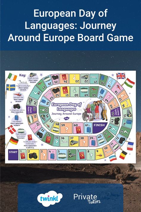 European Day Of Languages, Kids Travel Games, Trivia Board, Europe Day, English Club, European Games, Board Games Diy, Lost Luggage, Games Diy