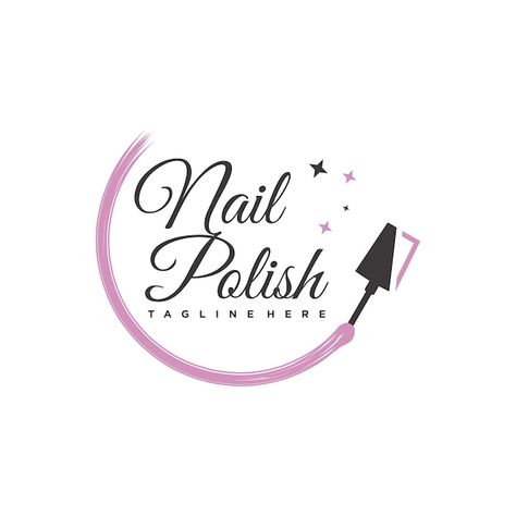 Nail polish logo icon with modern creati... | Premium Vector Logo Design For Nail Artist, Nail Polish Logo Design, Nail Artist Logo Design Ideas, Nail Shop Logo, Logo For Nails, Nail Art Logo Design, Nail Logo Design Ideas, Nails Logo Design, Nail Art Logo