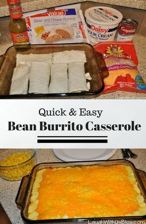 Bean Burrito Casserole, Mexican Fruit, Frozen Burritos, Bean Burrito, Burrito Casserole, Bean Burritos, Burritos Recipe, Fruit Salads, Cooking For One