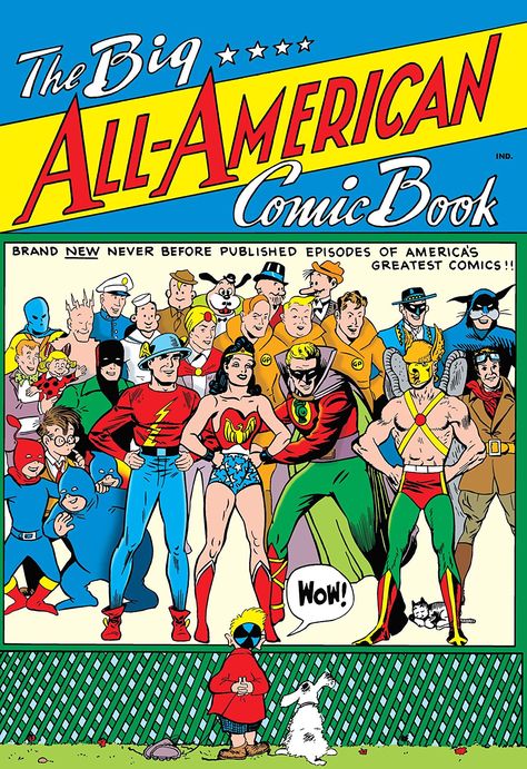 The Big All-American Comic Book (1944) #1  This issue collects some of your favorite adventures with Wonder Woman, Hop Harrigan, Johnny Thunder and many more! Comic Pop Art, American Comic, Old Comic Books, Golden Age Comics, Comic Book Art Style, Classic Comic Books, Dc Comic Books, Old Comics, Vintage Comic Books