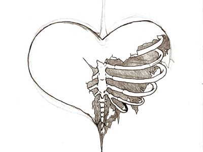 Heart A Drawing, A Heart, Skeleton, Bones