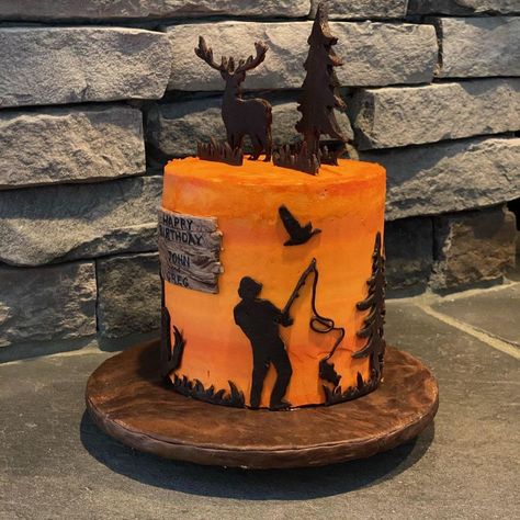 Hunting Birthday Cakes, Deer Hunting Birthday, Fish Cake Birthday, Easy Pastry Recipes, Hunting Cake, Mansfield Ohio, Make Birthday Cake, Hunting Birthday, Making Cakes