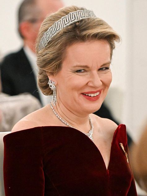 The King and Queen of the Belgians Attend State Banquet in Berlin — Royal Portraits Gallery Queen Mathilde Of Belgium, State Banquet, Royal Portraits, 5 December, Royal Couple, European Royalty, King And Queen, December 2023, Royal Jewels