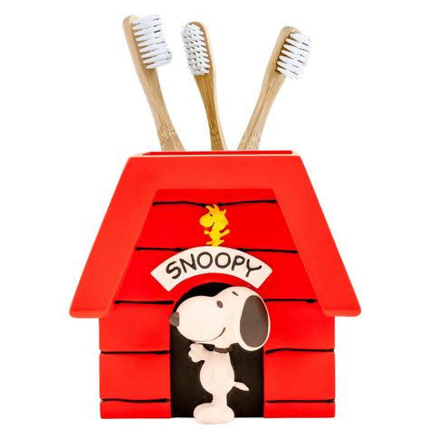 PRICES MAY VARY. 100% Polyresin ITEM INCLUDES: One Snoopy toothbrush holder, designed as Snoopy's doghouse, made from poly resin, perfect for adding a playful and charming touch to your bathroom décor. VERSATILE USE: Ideal for holding toothbrushes, makeup brushes, pens, and other small items, this Snoopy holder adds a playful touch to your space. Its durable poly resin construction and compact size make it perfect for any countertop, dresser, or desk, keeping your area organized and charming EAS Snoopy Bathroom Decor, Snoopy Home Decor, Snoopy Decorations, Cheap Christmas Gift Ideas, Snoopy Items, Snoopy Dog House, Snoopy Collection, Toothbrush Holders, Authentic Design