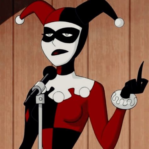 A Cartoon, Cartoon Character, Harley Quinn, Red And Black, A Woman, Wall, Red, Black