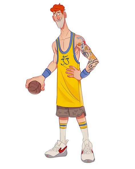 Basketball Sketch, Picture Projects, Basketball Cartoon, Animation Character Design, Basketball Drawings, Estilo Cartoon, Character Turnaround, Sport Portraits, Animation Character