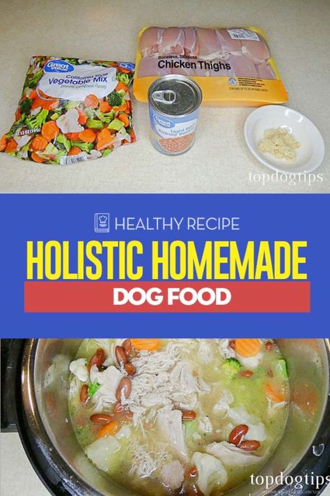 Low Fat Dog Food, Holistic Dog Food, Chicken Dog Food Recipes, High Protein Dog Food, Garlic Health Benefits, Food For Dogs, Make Dog Food, Dog Nutrition, Dog Diet