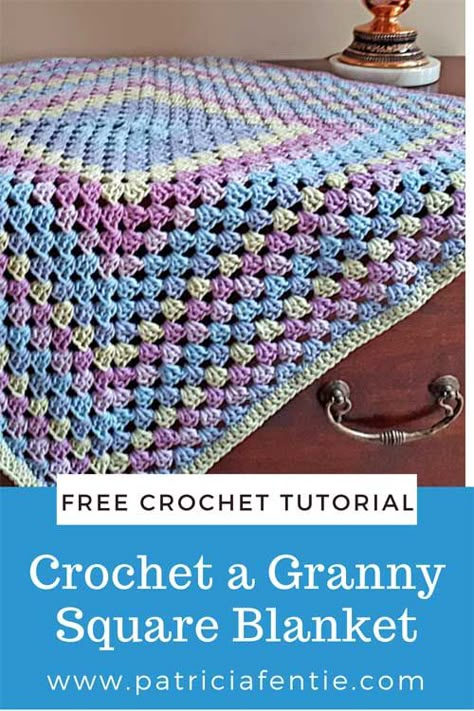 Easy Beginner Crochet Granny Square Blanket, Endless Granny Square Crochet Pattern, Easy Crochet Granny Square For Beginners, Granny Square Crochet Afghan Patterns Free, Half Double Crochet Granny Square Pattern, Baby Granny Square Blanket Free Pattern, Free Crochet Granny Square Baby Blanket Patterns, Easy Crochet Patterns Free Blanket Simple Granny Squares, Crochet In The Round Patterns Blankets