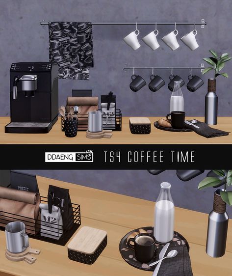 Croissant Coffee, Bottle Plant, Sims 4 Kitchen, Sims Furniture, Sims 4 Traits, The Sims 4 Pc, Sims 4 Anime, Furniture Cc, The Sims 4 Packs