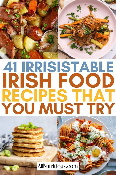 Dive into the heart of Irish tradition with our curated recipes! From hearty ideas for dinner to easy dessert recipes and breakfast and brunch spreads, we've got you covered! Our list is bursting with easy-to-follow, authentic Irish food that will bring a luscical Gaelic touch to your table. Ireland Recipes, Forgein Food Recipes, Authentic Irish Food, Irish Dinner Recipes Vegetarian, Irish Meals Traditional, Irish Food To Try In Ireland, Irish Food Recipes, Irish Food, Full Irish Breakfast Traditional