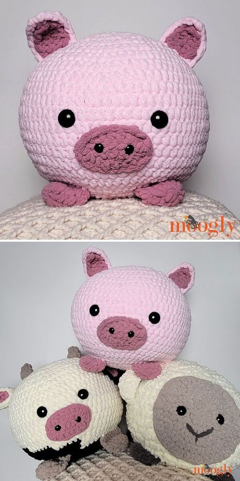 Squish Crochet Pattern, Squish Crochet, Crochet Vs Knit, Cushion Cover Pattern, Crochet Pig, Cute Amigurumi, Crochet Pillow Cover, Crochet Cushion Cover, Crochet Pillow Pattern