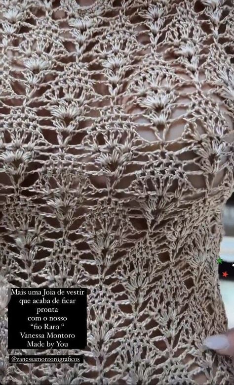 Vanessa Montoro, Irish Crochet Dress, Crochet Tunic, Crochet Coat, Crochet Fashion Patterns, Crochet Jacket, Crochet Lovers, Crochet Skirt, Crochet Dresses