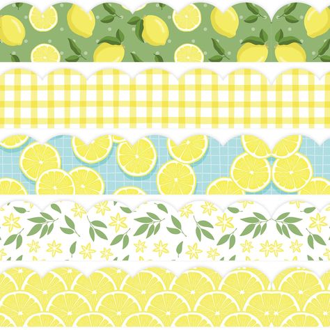 PRICES MAY VARY. What You Will Get - 60pcs summer lemon theme bulletin border stickers in 5 designs, each design contains 12pcs, sufficient for classroom decoration to welcome the coming of summer. Summer Theme - 3pcs bulletin border stickers are printed with different yellow lemon patterns, 1pcs bulletin border stickers are printed with yellow plaids strips, 1pcs bulletin border stickers are printed with yellow flowers, classic lemon theme pattern design full of the sense of summer, and can be Lemon Bulletin Board, Back To School Decorations, Classroom Back To School, Bulletin Board Tree, Bulletin Borders, Bulletin Board Borders, Lemon Patterns, School Bulletin Boards, Class Decoration