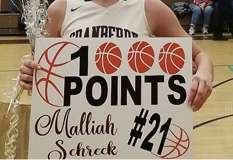 Basketball 1000 Points Poster, 1 000 Point Basketball Signs, 1000 Points Basketball Ideas Poster, 1000 Points Basketball Ideas, 1000 Points Basketball, Basketball Senior Night, 2022 Hairstyles, Basketball Signs, Senior Year Ideas