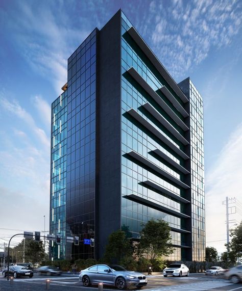 Company Building Architecture, Company Building, Architecture Company, Office Building Architecture, 3d Architectural Visualization, Building Company, Skyscraper Architecture, Architecture Building Design, Architectural Visualization