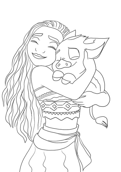 Moana Illustration Art, Moana Coloring Sheets, Moana Gif, Moana Drawing, Moana Coloring, Moana Pua, Moana Coloring Pages, Moana Disney, Coloring Art