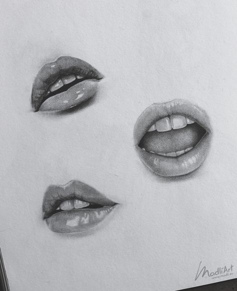 Lips Open Drawing, Open Mouth Teeth Drawing, Slightly Open Mouth Reference, Teeth Drawing Reference Realistic, Lips Tongue Drawing, How To Draw A Smile With Teeth Sketch, How To Draw Teeth Realistic, Mouth Pencil Drawing, How To Draw Mouth Realistic