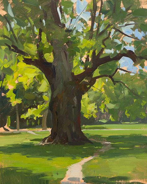 Spring in Zagreb | Marc Dalessio Plein Air Landscape, Old Oak Tree, Landscape Paintings Acrylic, 수채화 그림, Watercolor Landscape Paintings, Watercolor Trees, Abstract Landscape Painting, Plein Air Paintings, Landscape Trees