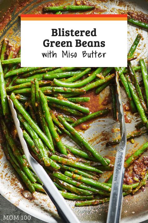 Hospitality Meals, Blistered Green Beans, October Meals, 2b Recipes, Miso Recipes, Hummus Pasta, Gallbladder Diet, Transformation Challenge, Green Beans Recipe