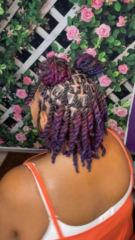 Ombré Space buns & 2strand twist in 2022 | Hair styles, Hair, Locs Dreadlocks Hair Care, Silk Press Hair, Short Dreadlocks Styles, Dreads Styles For Women, Hair Locs, Short Locs Hairstyles, Space Buns, African Hair Braiding Styles, Dreadlock Style