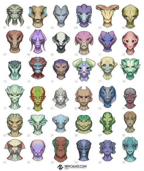 ArtStation - Alien Heads, Deiv Calviz (David Villegas) Moana Concept Art, Alien Make-up, Zootopia Concept Art, Bloodborne Concept Art, Pixar Concept Art, Batman Concept Art, Concept Art Landscape, Alien Ideas, Alien Drawings