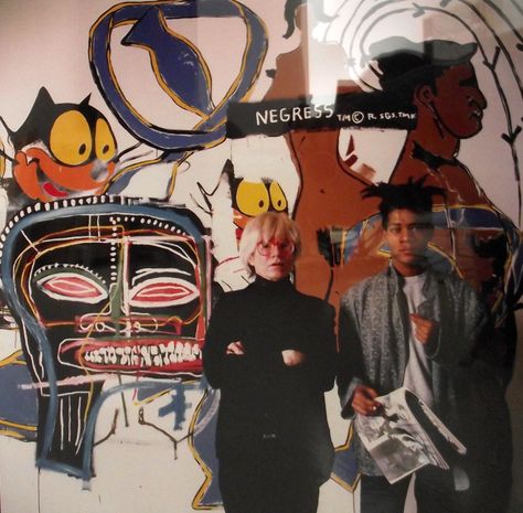 Jean-Michel Basquiat and Andy Warhol Collaboration (standing) Tseng Kwong Chi 1985 Downtown 81, Jean Basquiat, Jm Basquiat, Jean Michel Basquiat Art, Art Andy Warhol, Bad Painting, Basquiat Art, Neo Expressionism, Art Basel Miami