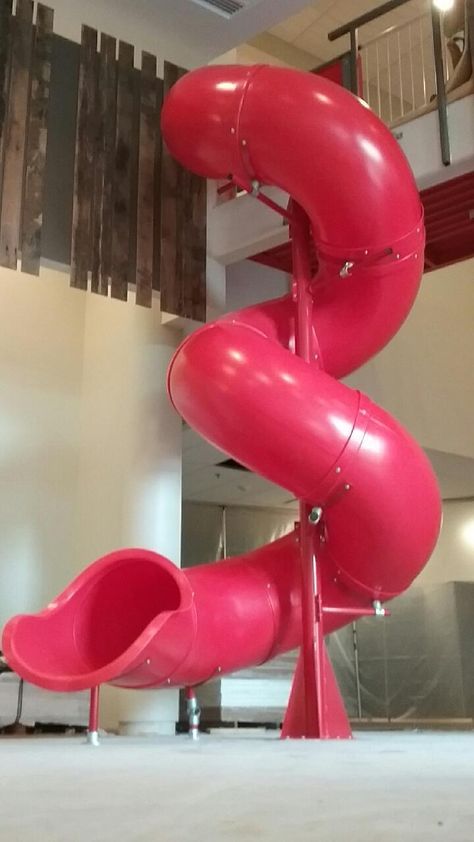 Slides Playground, Insta Challenge, Inflatable Playground, Spiral Slide, Toy Room Ideas, Indoor Slide, Stair Slide, Interior Design History, Playground Slide