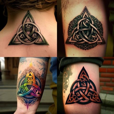 Celtic Trinity Knot Tattoo, Knot Tattoo Meaning, Trinity Knot Tattoo, Shoulder Armor Tattoo, Trinity Tattoo, Small Wave Tattoo, Tato Tradisional, Celtic Tattoo Designs, Celtic Knot Tattoo